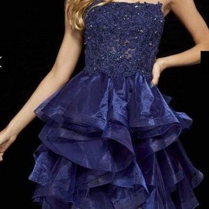 Sherri Hill Navy Blue Dress